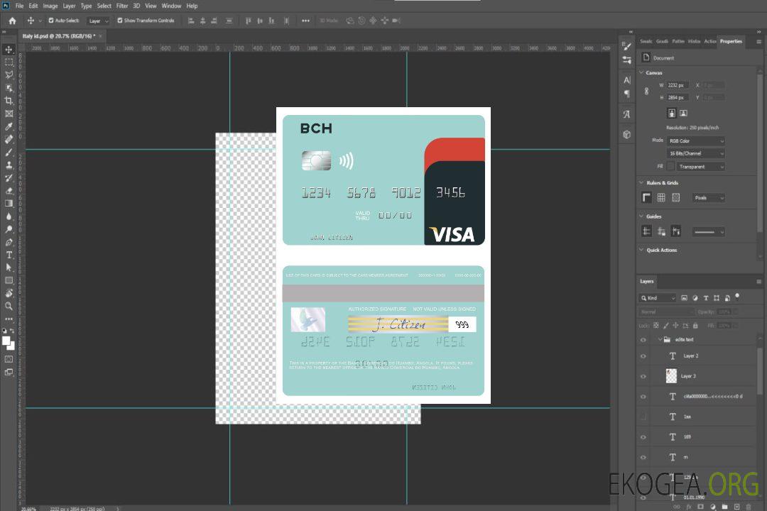 Carte visa Angola Banco Comercial do Huambo template Carte visa Angola Banco Comercial do Huambo template